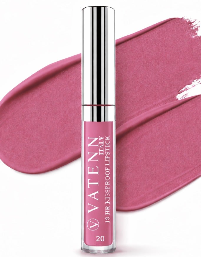 VATENN ITALY 18 Hr Kissproof Lipstick 20 Matte liquid lipstick, Lead-Free ,No Dry Feel, Weightless Feel, Vinyl Ink Kissproof /Lip Lingerie Transfer-Proof, All Day Wear. - Image 1